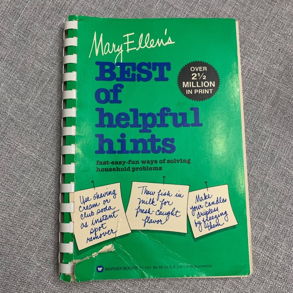 Vintage Mary Ellens Best Of Helpful Hints Spiral Book